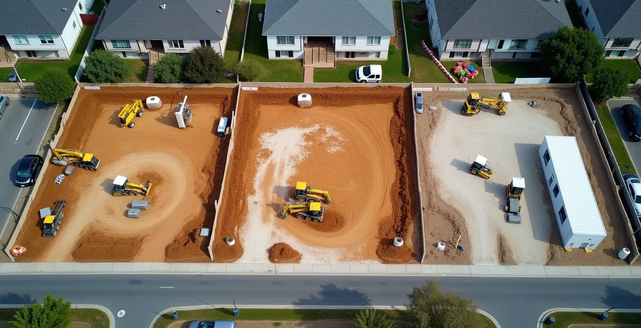 Visual timeline showing parallel financing tracks for bridge and permanent loans