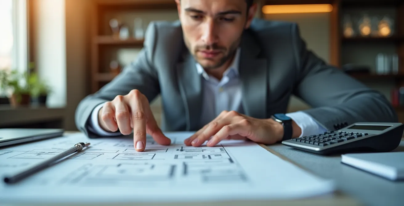 Professional conducting digital background checks on international business partners