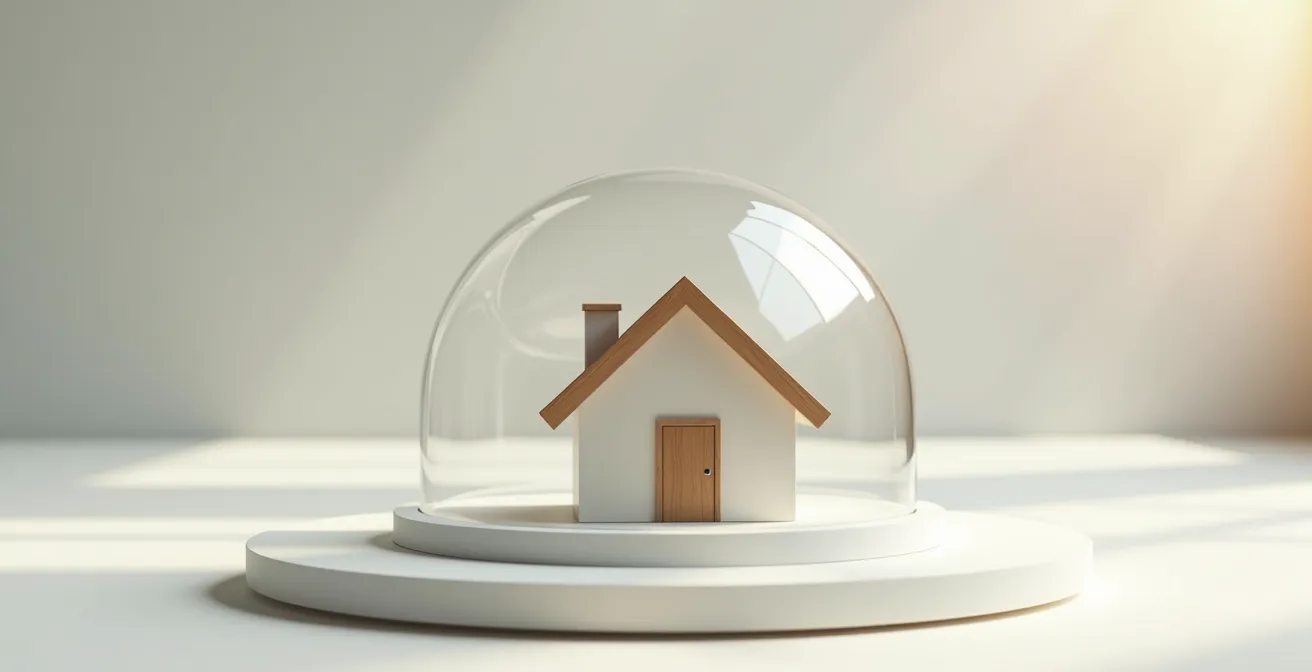 Abstract visualization of financial protection and risk management