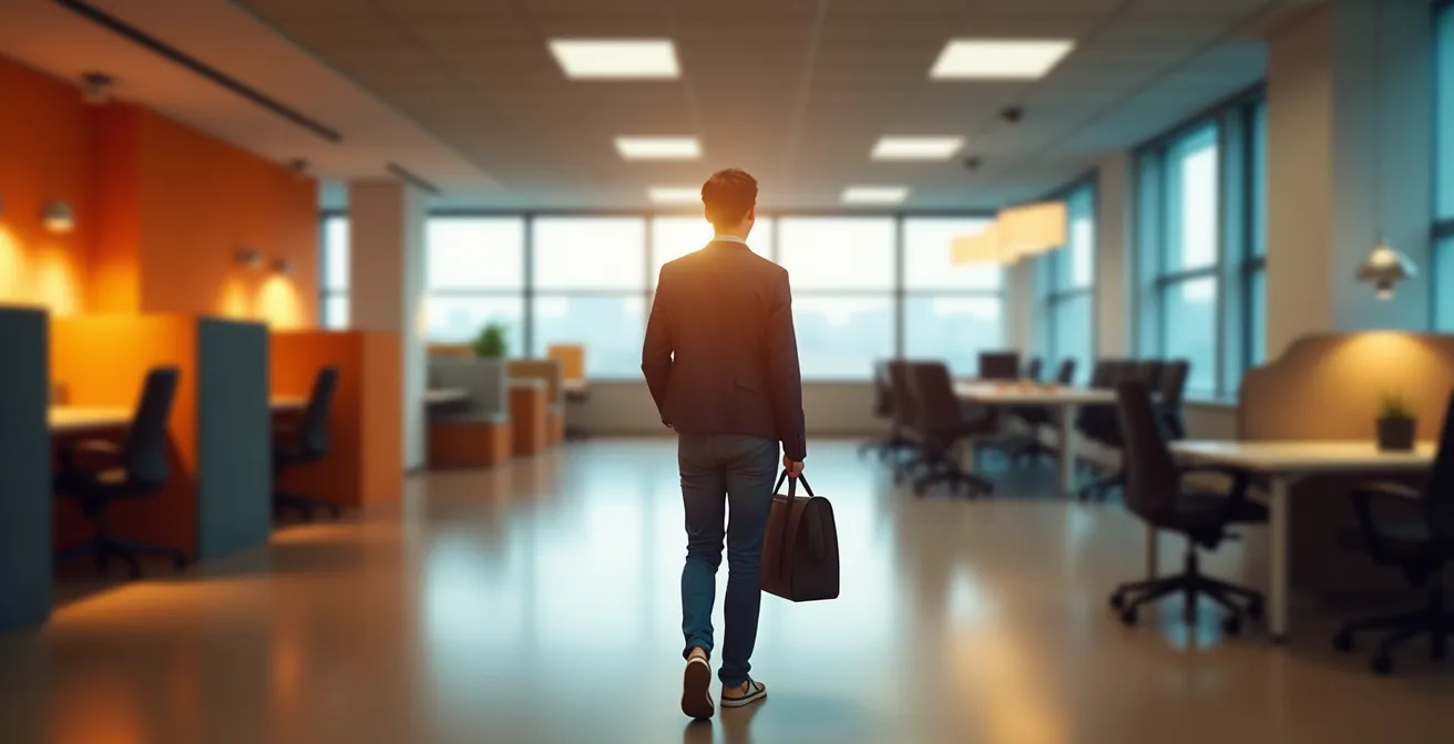 Diverse office environment showing different work zones from quiet areas to collaboration spaces