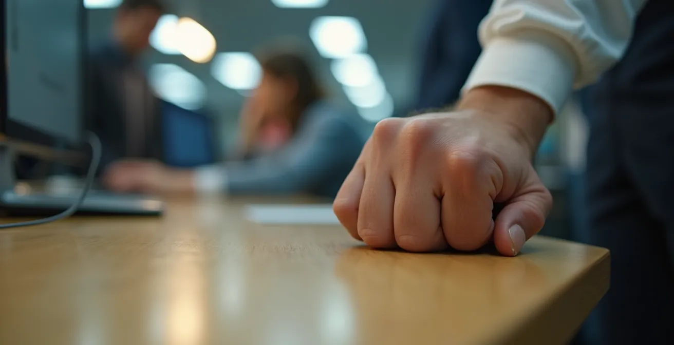 Dense office environment showing the stress of overcrowding on workers