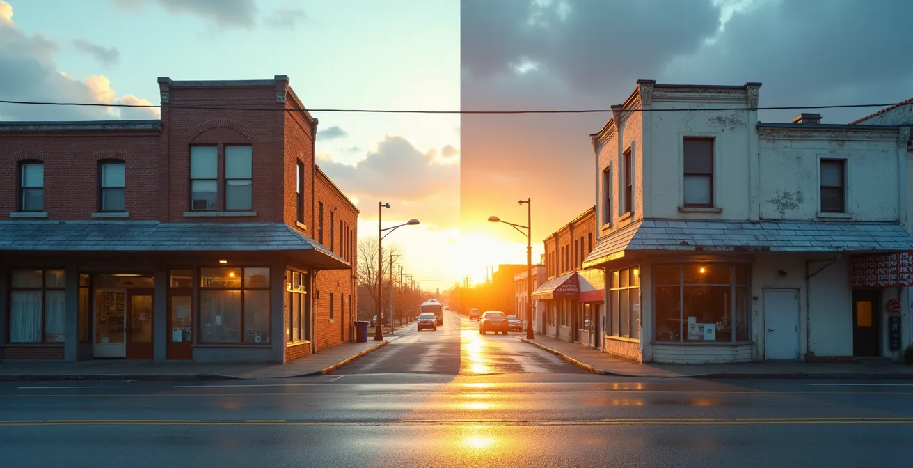 Timeline visualization of strategic property improvements and tax assessment periods